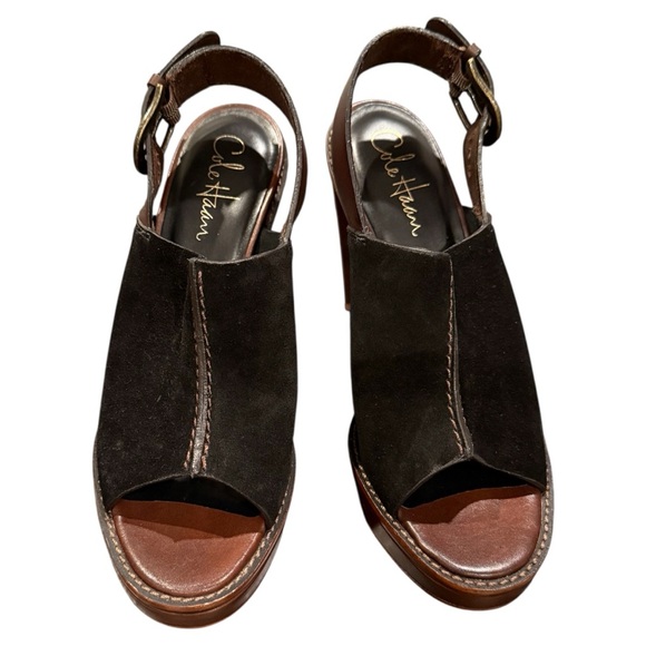 Vintage Cole Haan Stephanie Air high heel platform slingback 7.5 Unworn NIB - Picture 2 of 8